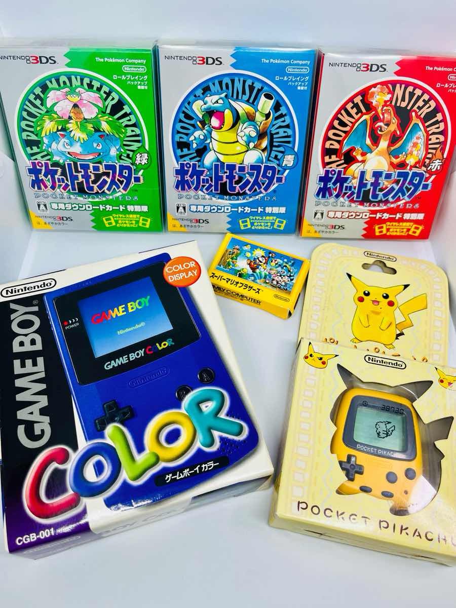 Vertical flat lay of 90s Japanese items: pager, early mobile phone, MD player, and kawaii sticker sheets / 90年代日本のアイテム（ポケベル・初期携帯・MDプレーヤー・カワイイシールシート）を縦構図フラットレイで